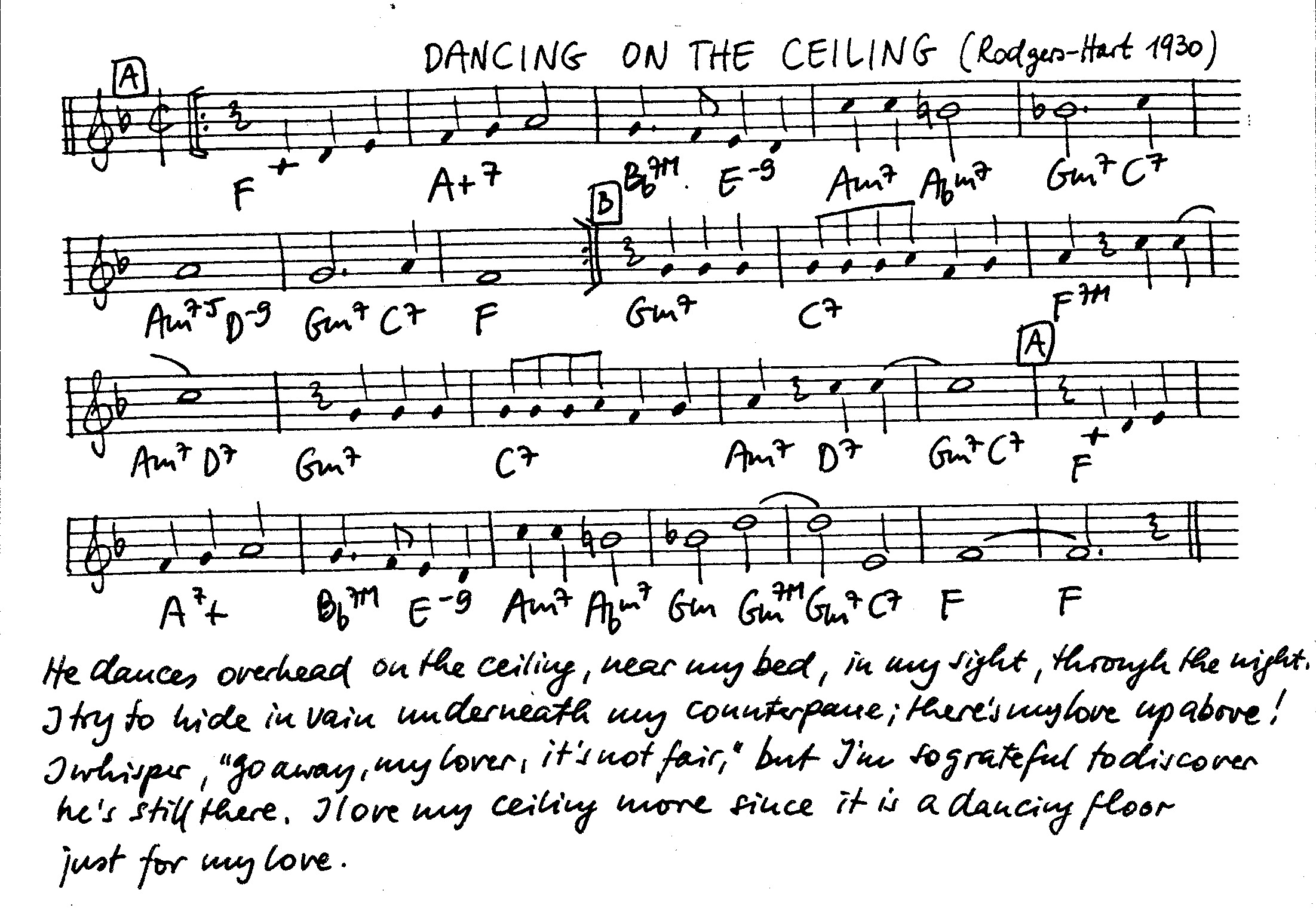 dancing on the ceiling leadsheet – book us for your next 20s or gatsby event